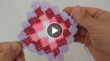 Very easy and stylish crochet square blanket pattern