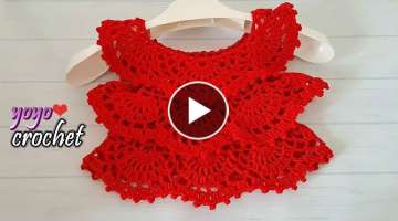  Crochet baby blouse layers