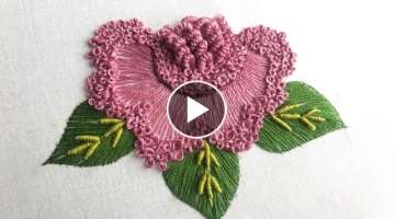 Hand Embroidery: Amazing Brazilian Flower Embroidery /Brazilian Stitches for beginners / Needle A...