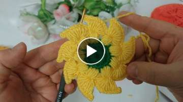 very easy crochet flower