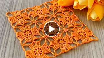 YOU WILL BE AMAZED with This Super Easy and Gorgeous Crochet Lace Square Motif Pattern