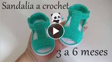 Sandalias a crochet - modelo víctor -3 a 6 meses -bebe
