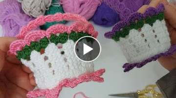 Crochet Mini Decorative Crochet Basket ????????????