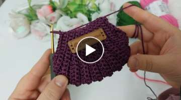 You will want to knit it immediately ????✅️ very easy crocheted mussel shell wallet making