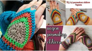You will love the crochet elegant fingerless glove model!
