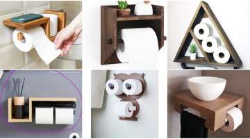 DIY Wooden Paper Role Holder Ideas / Toilet paper holder ideas
