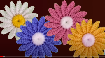 Crochet Daisies Flowers Easy step by step crochet for beginners