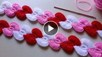 angel wings strip#Newtoran patti#Jhalarki patti#Crochet pattern #woolen lace #HAND