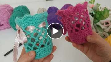 Crochet Candle Holder Jar Lid Tutorial ???? Crochet Candle Holder Jar Lid ✨ Crochet