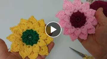 ????Easy Flower Making to Decorate Your Knittings | Making Flowers from Knitting | Crochet flower