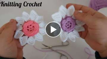 Very Easy Crochet Flower Stitch