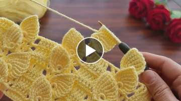 How to make a very beautiful crochet leaf model ? ✔ Çok güzel tığ işi yaprak modeli nasıl...