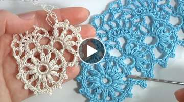 CROCHET LACE: Spider Web + Puff Stitches/ HOW TO DIY/Double-Sided Lace Pattern