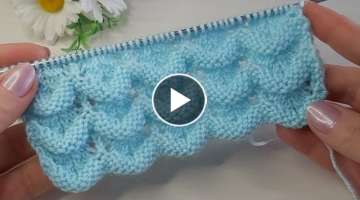 iki şiş kolay örgü model anlatımı ✅crochet knitting