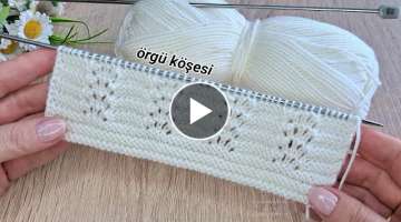 İki şiş kolay örgü yelek model anlatımı ✅️Eays knitting crochet patterns