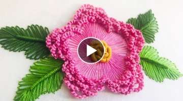 Hand Embroidery: Marvellous Brazilian Flower Embroidery / Brazilian Stitches / 3D Embroidery