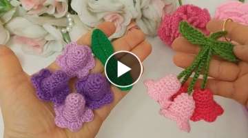 Crochet Lily of the flower keychain ????????????????????#crochet #crochetstitch