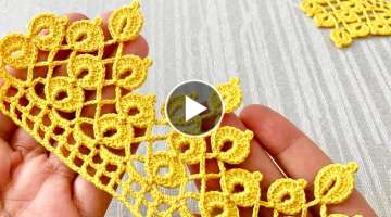 SUPER EASY AWESOME Crochet Border Lace Pattern / How to make crochet
