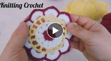 The stages of making a very nice motif crochet pattern