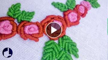Hand Embroidery | Bullion Stitch flower | HandiWorks #37