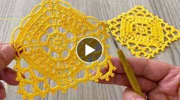 CROCHET Perfect New and Very Stylish Square Motif Runner Pattern Tutorial