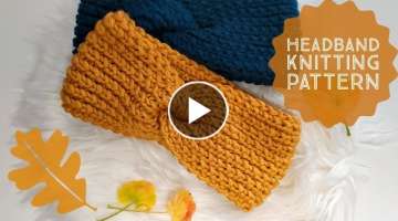 AUTUMN HEADBAND | knitting tutorial for beginners