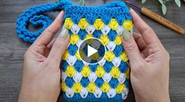 DIY Tutorial | How to crochet mobile phone bag | Crossbody bag