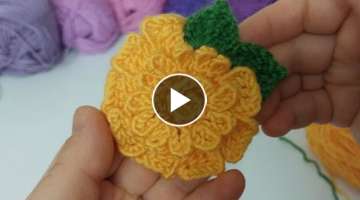 Very easy crochet rose flower making for beginners????????????