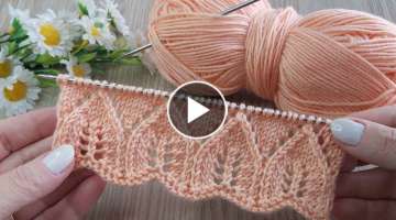 Yeni iki şiş kolay örgü model anlatımı ✅Easy knitting crochet