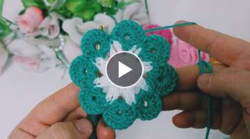 Very easy crochet motif flower ????