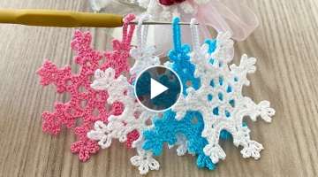 VERY EASY Mini Crochet Snowflake for Christmas/ BEST TREND PATTERNS