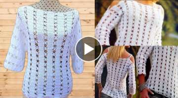 Incredible! Do not miss the fashionable crochet blouse you were waiting for