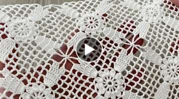 UNIQUE and GORGEOUS Crochet Shawl, Blouse, Tablecloth, Napkin, Runner Motif Pattern