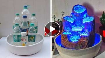 Amazing Water Fountain with Plastic Bottle and Led (DIY)