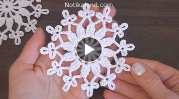 Crochet a Snowflake in Just Two Rounds: Quick and Easy Crochet Tutorial