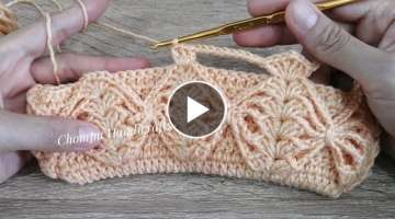 Tutorial crochet clutch bag​ -​ bow pattern - 3D crochet