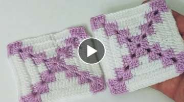 You won't believe how easy it is ✅️ crochet square motif model making