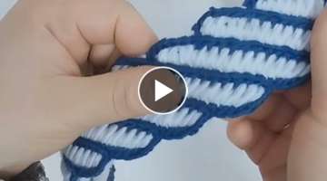 Great ! ????????Stylish and elegant crochet stitch consisting of two colors????