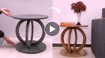 Unique Technique - Craft Ideas To Make Cement Coffee Table - DIY Home Decoration From Cement