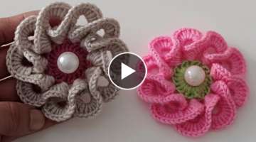 ????????You will love this crochet idea / ????Super easy crochet flower pattern for beginners - k...