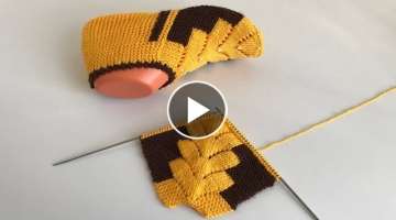 Çam modeli/ kolay patik /iki şiş patik/çeyizlik patik / knitting easy/knitting socks crochet/...