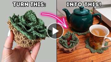 Crochet Succulent Coasters and Pot Tutorial | Brunaticality Crochet