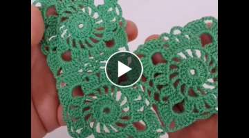 Süper knitting Crochet flomer motif model
