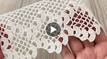 GORGEOUS and EASY Crochet Border Lace Pattern Tutorial