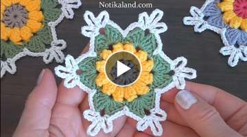 Crochet snowflake tutorial VERY EASY