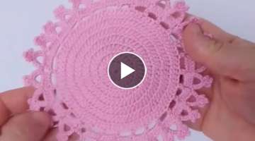 left hand ????/✔ Very Easy Crochet Coaster Coaster Making.