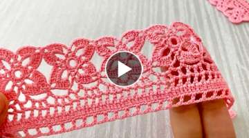 AMAZING Motif Look Crochet Border Lace Tutorial
