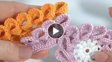 Interesting and Beautiful!!! Cute CROCHET Trim/Amazing 3D Trim Crochet Step by Step