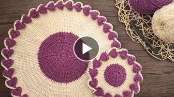 Free Crochet Placemat Pattern (Crochet Place Mat) | Tığ Işi Servis Altlığı Deseni