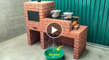 Amazing how to make a four in one wood stove / Hot water stove